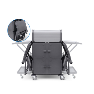 Chariot à chariot de bonne d'entretien ménager industriel professionnel en plastique écologique de haute qualité pour le nettoyage de chambre d'hôtel - Product Image 5