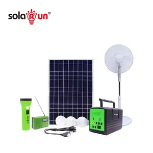 Executar nova 50W pay as you go solar Solar casa sistema de energia solar kit de repartição