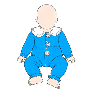 Body de Manga Larga con Botones Florales |   Mono de <span class=keywords><strong>Moda</strong></span> para Bebé Niña 2025, Suave y Cómodo, con Volantes Rosas y Cuello Peter Pan - Product Image 5
