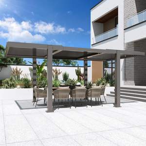 ศาลาหลังคาบานเกล็ด 10x18, ศาลาอลูมิเนียมทันสมัยพร้อมหลังคาปรับได้, โครงสร้างกันแดดกลางแจ้งพร้อมระบบระบายน้ำในตัว - Product Image 6