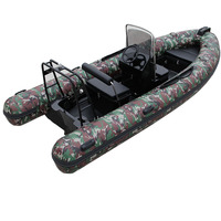 Meilleure vente CE 7 capacité haute vitesse nervure 480 Orca Hypalon Deep-v aluminium coque rigide gonflable nervure bateau à vendre