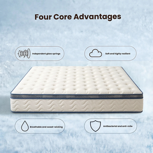 High Density <b>Foam</b> <b>Mattress</b> with Gel <b>Memory</b> Layer Twin Size Hybrid Pocket Spring Cooling Bed <b>Mattress</b> in a Box Home Use - Product Image 4