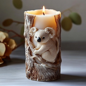 แม่พิมพ์เทียนเรซิ่นรูปสัตว์ขายส่ง แม่พิมพ์ซิลิโคนรูปกวางโคอาล่าและกระรอก สำหรับตกแต่งบ้าน แม่พิมพ์เทียนหอม - Product Image 4