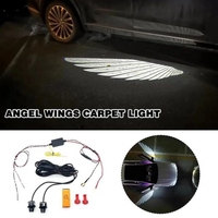 Aile d'ange Lampe de rétroviseur universel pour voiture Lampe de bienvenue automatique Lampe d'avertissement de porte de voiture à LED Lampe pour tapis