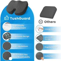 Coussin d'Assise Ergonomique Orthopédique Chaud Bewalker pour Soulagement de la Douleur, Confortable, Antidérapant, en Mousse à Mémoire de Forme pour Coccyx et Chaises