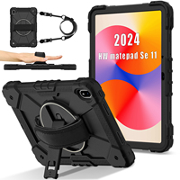 Étui antichoc Armor pour Huawei MatePad SE 11 2024 avec support rotatif à 360°, dragonne et bandoulière, bicolore OEM ODM