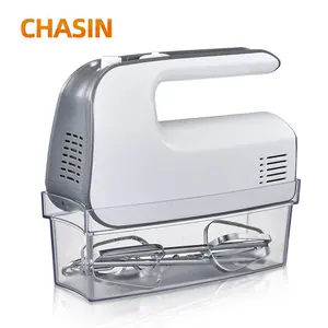 CX-6617 Case 5 Speed 100W 120W 150W Customized Color Home Kitchen Food Egg Beater Electric Hand Held Mixer With Storage Box