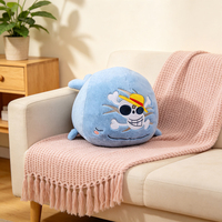Boneka Paus Anime Grosir Bordir Tengkorak Bajak Laut, Boneka Hewan Isi Dakron, Bantal Sofa, Koleksi Penggemar Anime, Suvenir, Hadiah Grosir