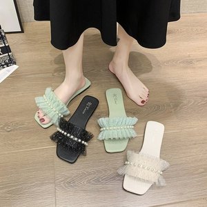 Summer New Bow Ladies <b>Slippers</b> Outdoor Beach Designer Ladies <b>Slippers</b> Fashion Mesh Leisure Ladies Luxury <b>Slippers</b> for Women - Product Image 2