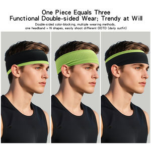 Banda para el Cabello Deportiva, Absorbente de Sudor, para Ciclismo, Yoga, Elástica, con Logotipo, para <span class=keywords><strong>Voleibol</strong></span>, para Mujer, para Gimnasio - Product Image 6