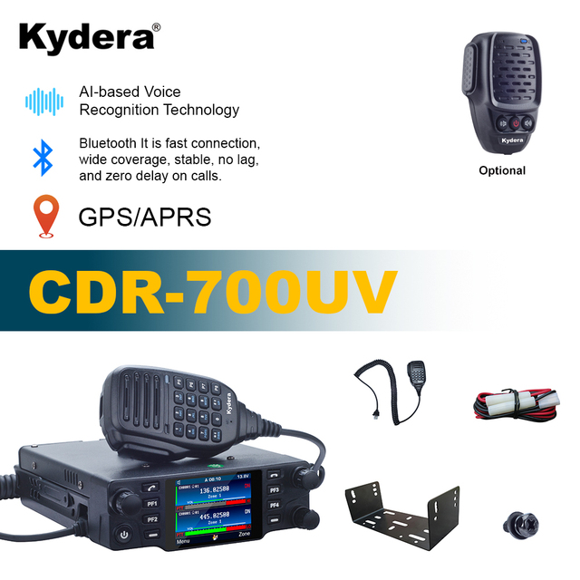 For Dual Band Dual-Core CDR-700UV UHF VHF DMR Mobile Radio Ham with Cross Band Multi-Repeater 50W 30km Range