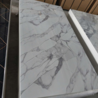 Panel de Pared de PVC con Revestimiento UV, Lámina de Mármol, 3mm 1220x2440mm, Impermeable, Anti-Rayones, Alto Brillo, para Interiores de Hotel, Personalizable OEM