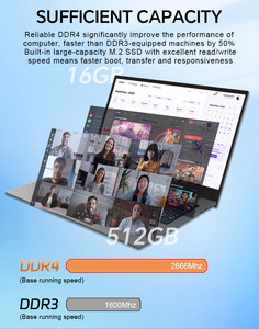 Brand New OEM Laptop with 15.6 Inch Touch Screen Wholesale ABS Plastic <b>RAM</b> 16GB 512GB SSD Win 11 Business Laptop Computer - Product Image 4