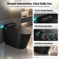 Toilette intelligente domestique, bidet intelligent à poser au sol, ouverture et fermeture automatiques, siège chauffant, télécommande, salle de bain