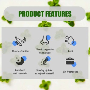 OEM Double Hole Aromatherapy Mint <strong>Nasal</strong> <strong>Inhaler</strong> Essential Oil Nose <strong>Nasal</strong> <strong>Inhalers</strong> for Nose Congestion and <strong>Nasal</strong> Refresh - Product Image 3