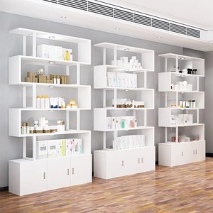 Hot bán vẻ đẹp tóc Salon cửa hàng Rack hiển thị gỗ lưu trữ tủ kệ sách - Product Image 3