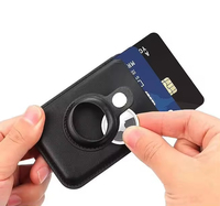 Premium RFID-blockierende, personalisierte, schlanke Herren-Geldbörse aus PU-Leder mit Magnetverschluss und Kreditkartenfach, kompatibel mit AirTag-Tasche