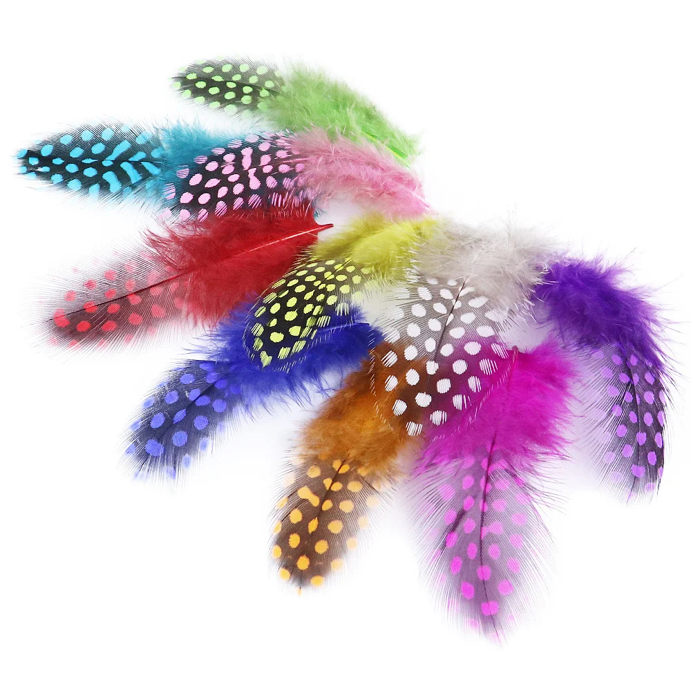 Wholesale Bulk Small Dyed Colors Handmade DIY Guinea Fowl Feather Pearl Plumes for Hats Millinery Craft Decoration