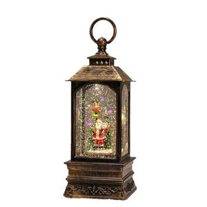 Christmas <b>LED</b> Light Water-Filled Wind Lantern Glowing Snowman Ornament for Home Decoration - Product Image 6