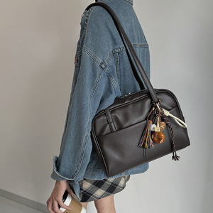 Sac à dos rétro grande capacité de style japonais et coréen, tendance et portable, nouvelle collection automne-hiver 2025, décontracté, avec double fermeture éclair - Product Image 4