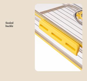 <b>Plastic</b> Rectangle Fridge Organizers with Drain Plate and Timer Multi-Size Egg Tray Set - Product Image 3