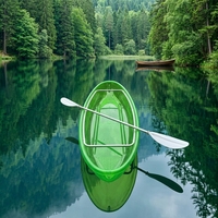 Kayak transparent vert frais de 336 cm, capacité 200 kg, bateau de tourisme clair pour les entreprises de parcs aquatiques et de complexes écologiques – Vente directe usine
