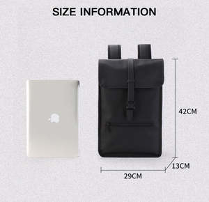 レザーノートパソコンバックパック防水ビジネススクールトラベルバッグ大容量カジュアル女性用 - Product Image 4