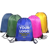 Tas Ransel Olahraga Unisex Ultra-ringan dengan Kantong Serut, Bahan Polyester Warna Solid, Logo Dapat Dicetak, Untuk Penggunaan Luar Ruangan, Kelompok Bimbingan Belajar
