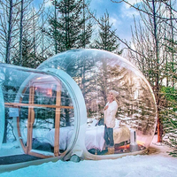Herrwell Mini dôme à bulles transparent pour salle à manger tente en plastique Glamping camping d'hiver maison à bulles