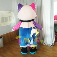 Personnages de dessins animés de conception personnalisée chat mignon coloré entreprise événement commercial Promotion mascotte accessoires de vêtements