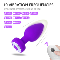 Vibromasseur anal en forme de cœur, 10 modes, étanche, en silicone, gros jouet sexuel pour femme