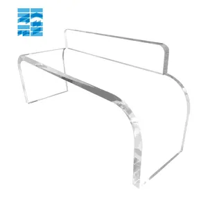 Manufacturer factory supplier Unique Designed perspex 50MM thickness Rectangle Transparent Modern perspex bench Acrylic Bench