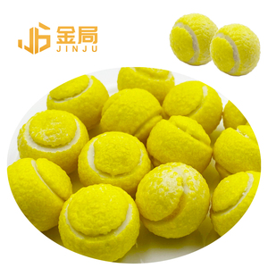 Bola tenis permen karet kunyah buah berair rasa buah bola permen karet jus buah dalam toples