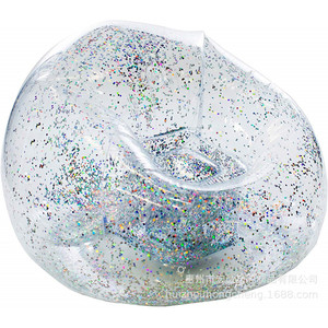 <b>Inflatable</b> Sequined Transparent <b>Sofa</b> Chair 0.25MM PVC Adult Portable Home Outdoor Use - Product Image 5
