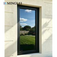 Fenêtres sur mesure NFRC en aluminium avec verre feuilleté isolant, revêtement gris bleu étoilé