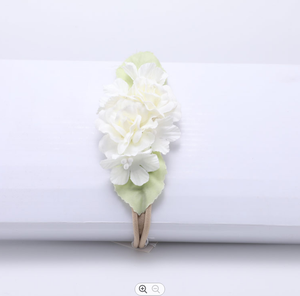 Belle Artificielle Floral Nylon Enfants Toddler Bandes De Cheveux Élastique Nouveau-Né Bébé Fleur bandeaux - Product Image 4