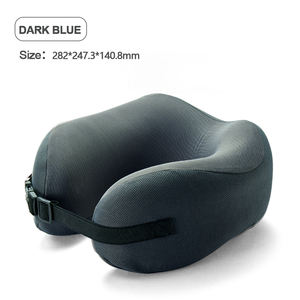 Almohada de viaje de lujo con soporte de contorno en forma de U con logotipo personalizado, almohada de cuello de viaje Premium con núcleo de espuma de memoria dual - Product Image 6