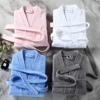 Peignoir de luxe en velours pur, double couche, écologique, pour SPA, hôtel, couple, maison, homme, femme, vêtements de nuit