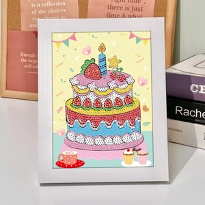 Quadrato Nuovo 20x20cm Mandalas in legno incorniciato diamante ansimante Kit di cristallo punto Art pittura per tavolo pendente - Product Image 3