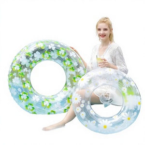 Flotador Inflable Transparente con Diseño de Estrellas, Anillo de Natación Redondo de PVC para Adultos y Niños, Diseño para Disfrutar la Vida - Product Image 3