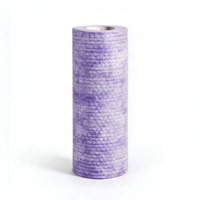 Maßgefertigte Lila Spunlace Vliesstoff Küchenreinigungstücher Rolle 25x25cm 75gsm PP Holzfaser Waschbare Einweg-Spültücher