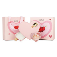 Boîte de rangement à bijoux Sunshine pour la Saint-Valentin, design floral imprimé en forme de cœur, pour piercing unique