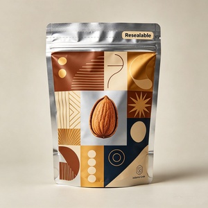 Sacs d'emballage pour noix et graines, pochettes refermables à fermeture éclair en aluminium, pour l'emballage alimentaire de noix de cajou et d'amandes - Product Image 2