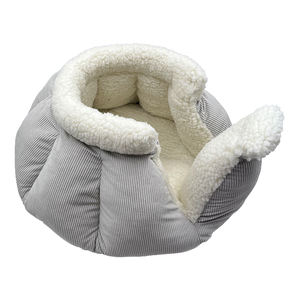 Cama de pana para mascotas, Material cálido, en forma de pata de perro, redonda, a la moda, para perros y gatos - Product Image 4