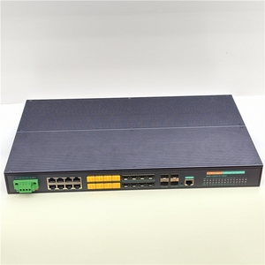 สวิตช์อุตสาหกรรมแบบ Full Gigabit Ethernet Smart Managed L3 พร้อมพอร์ตเครือข่าย RJ45 8 พอร์ต และพอร์ตไฟเบอร์อีเธอร์เน็ต SFP 16 พอร์ต รวมถึงพอร์ตไฟเบอร์ออปติก SFP+ 4*10G - Product Image 1