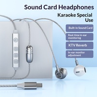 Vicsound K-song Headset In-Ear Digital Tipe-C Kabel 1.2m Asli Tanpa Peredam Kebisingan Penyesuaian Tremolo Cepat