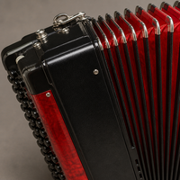 Accordéon à boutons 60 basses 62 touches 37 clés, système B, avec motifs sculptés exquis pour la musique folklorique et les spectacles sur scène