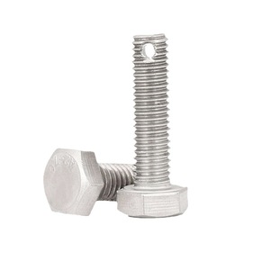 Stainless Steel Hex Bolt With Hole In Tail M12x12 Grade A For Industrial Use - Product Image 1