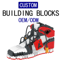 Personnalisez vos propres blocs de construction, ensemble de jouets OEM ODM, conception idée-produit, marque privée, cadeau de vacances, briques, blocs de chaussures de basket-ball