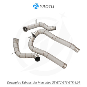 Collecteur d'échappement YT pour Mercedes Benz <span class=keywords><strong>AMG</strong></span> GT/GTC/<span class=keywords><strong>GTS</strong></span>/GTR M178 4.0T <span class=keywords><strong>V8</strong></span> avec bouclier thermique - Product Image 2
